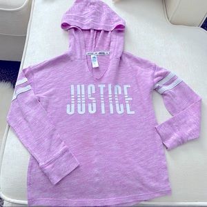 Girls Justice Purple Hoodie size 6